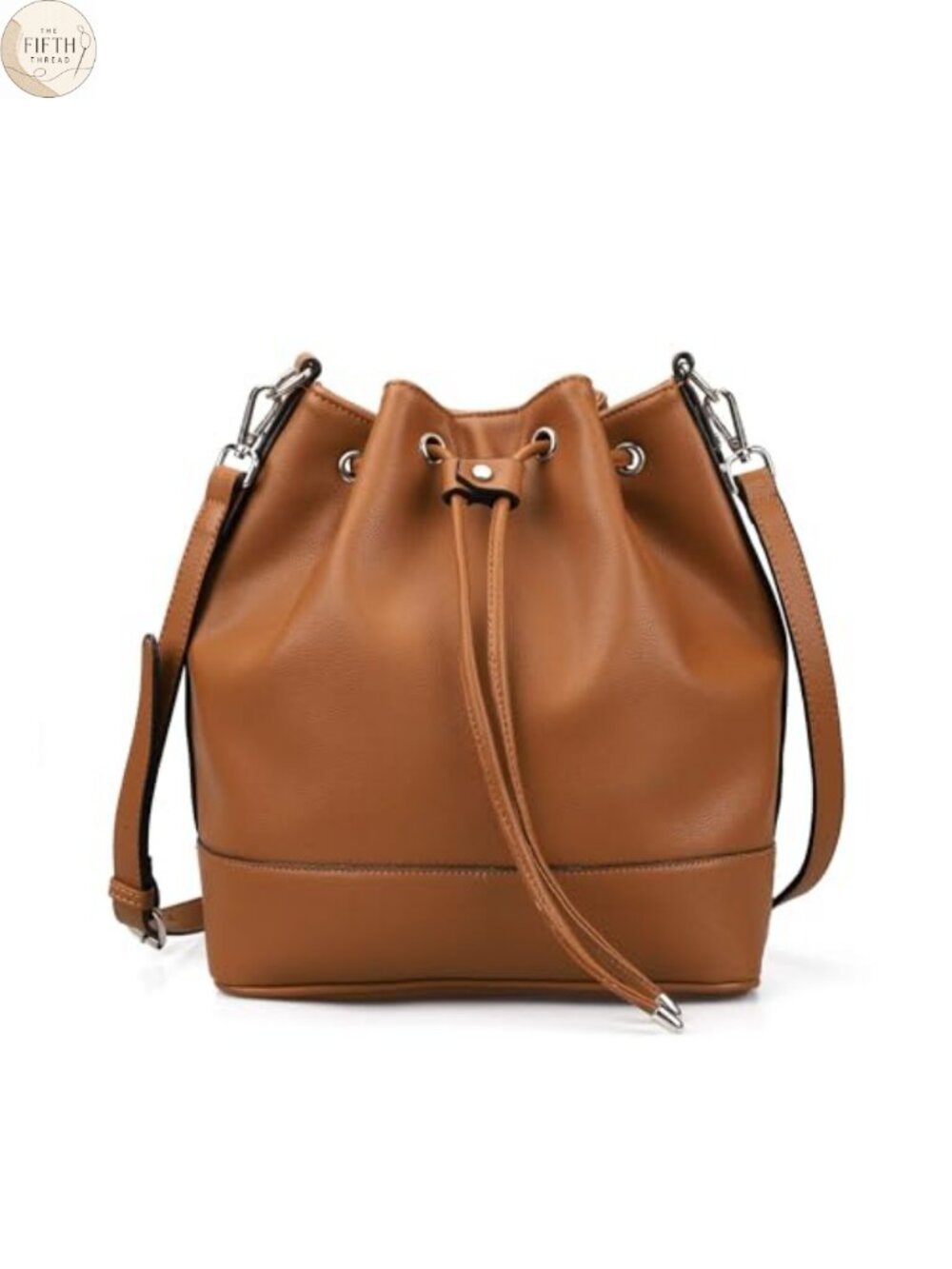 Vegan Leather Bucket Bag Convertible Shoulder Crossbody Tote Women